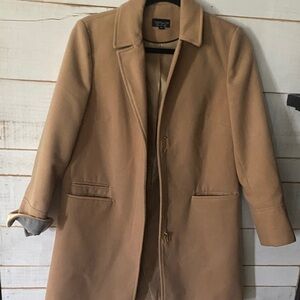 Topshop Camel Tan Pea Coat